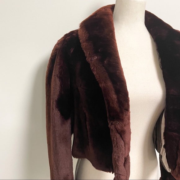 Vintage 50s/60s Gus Mayer Brown Mouton Chubby Coat - Picture 13 of 13